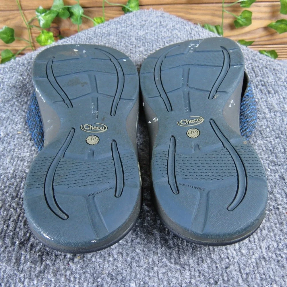 Chaco Flip EcoTread Men's 8 Blue Olive Textile Outdoor‎ Sandals Lightweight